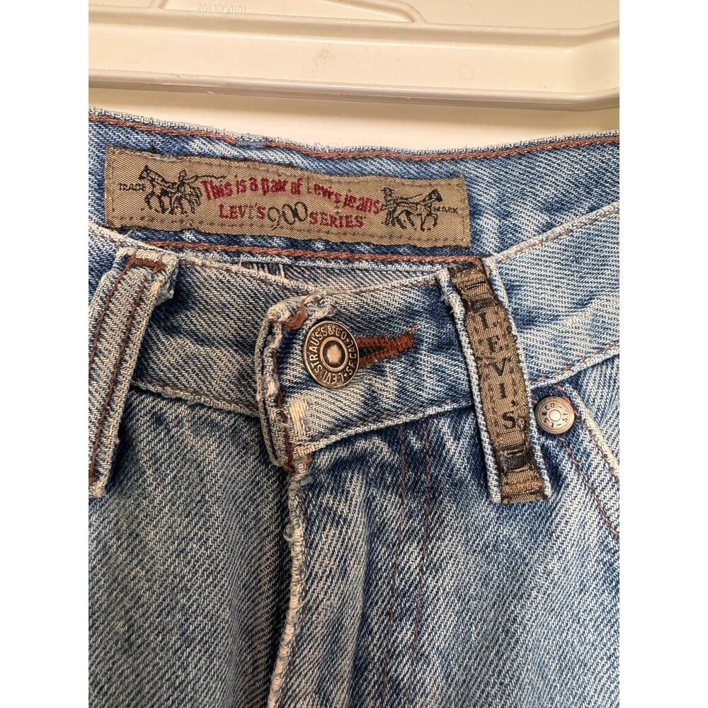 Vintage Levis 900 910 High Rise Tapered Jeans Womens 28x30 Light Wash Canada - Picture 3 of 13